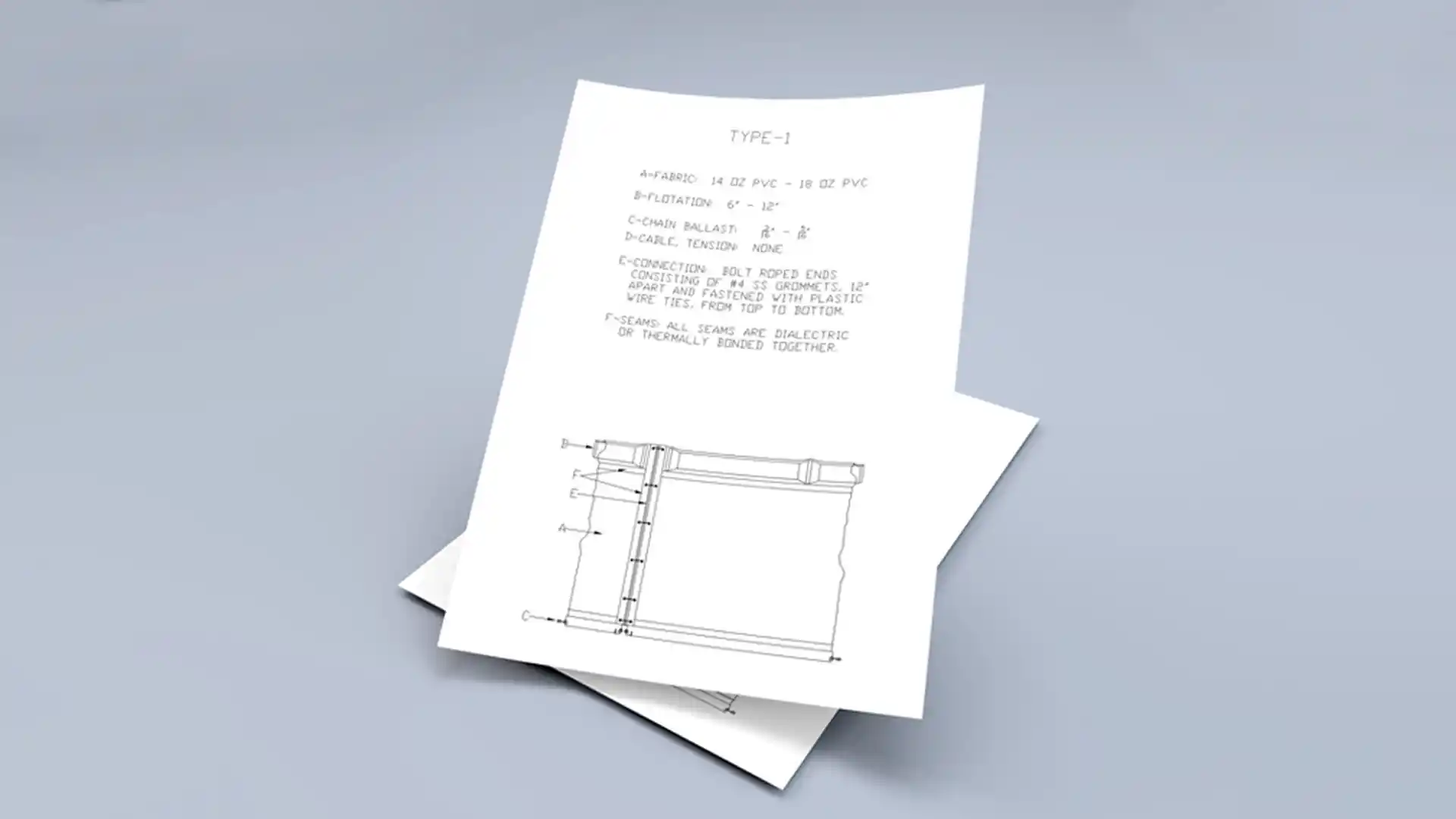 Request your Specifications Sheet for our Turbidity Curtain, Seaweed Barrier, Oil Containment Boom and Permanent Booms, from Enviro-USA