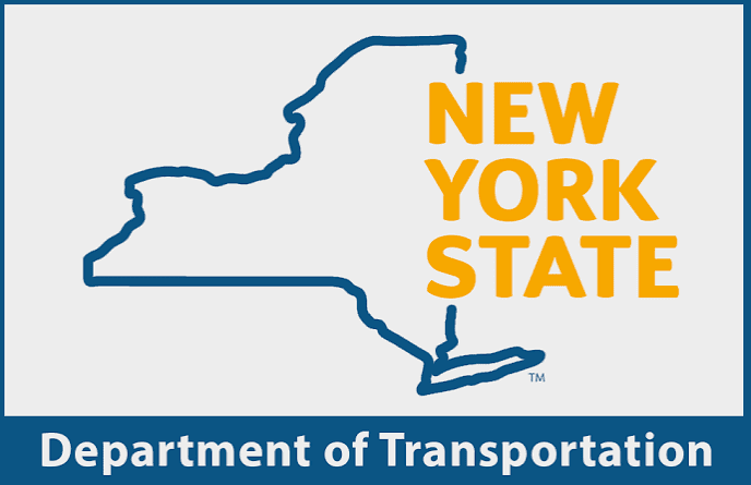 NYSDOT Turbidity Curtain and Marine Construction Requirements New York State Department of Transportation NYSDOT logo representing DOT requirements for turbidity curtains, dredging projects, marine construction, and environmental boom solutions in New York.